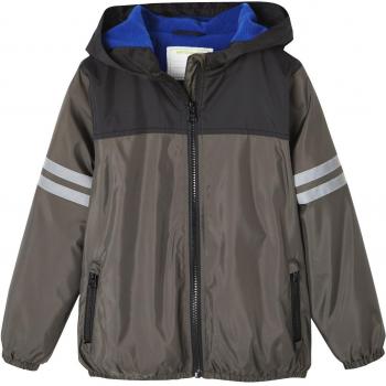 VERTBAUDET Cortaviento con Forro Polar para niño Gris Oscuro Liso 2-3 Anos, 94CM