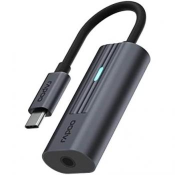 Adaptador de audio Rapoo USB-C a conector de 3,5 mm para auriculares