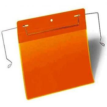 Bolsillo Documental A5 Horizontal con Gancho de Alambre Flexible Amarillo - Paquete de 50 Unidades