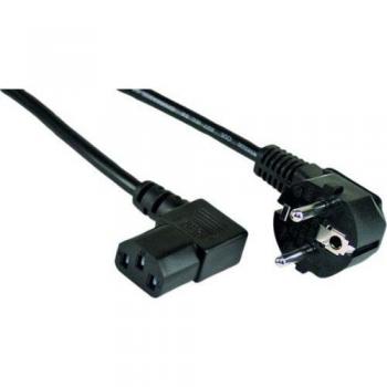 Cable de alimentación InLine® C13 con conector en ángulo, 1.8m, 0.75mm², 10A, negro