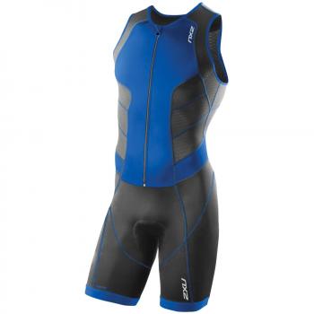 2 x U Hombre Triatlón Perform Full frontal Zip Trisuit, primavera/verano, hombre, color ink/Cbb, tamaño medium