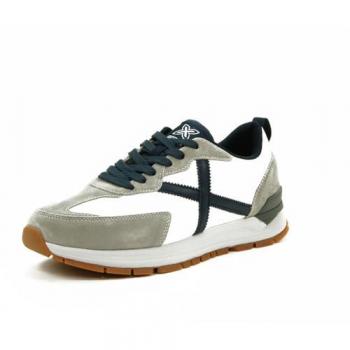 Zapatilla Casual Munich Versatile 18 Blanca y Negra, Unisex Adulto, Talla 41 EU