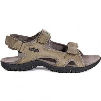Regatta Men's Haris Lightweight Adjustable Faux Leather Walking Sandals - Walnut Treetop, Size: UK8