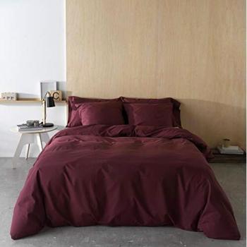 BOHEME Funda Nórdica Lisa Ocre 100% algodón 200 Hilos, Cama de 150 cm
