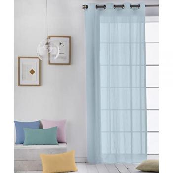 Cortina Visillo Naturals Azul con Ojales 200 x 260 cm