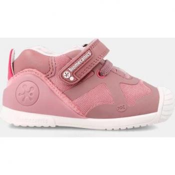 Zapatillas Biomecanics deportivas para bebés con suela blanca y cierre de cordón y adherente