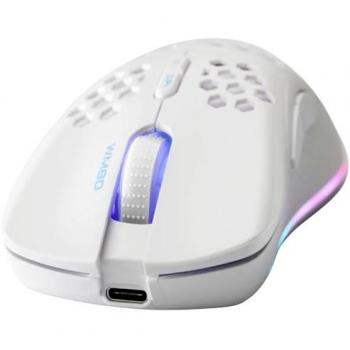 RATÓN GAMING INALÁMBRICO DELTACO WM80 - Óptico, 4800 DPI, RGB, 7 Botones, Ligero y Recargable