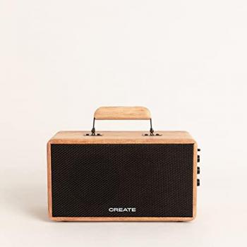 Altavoz Bluetooth 5.2 y Reproductor USB Retro de Madera 10W