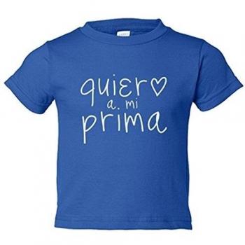 Camiseta niño Quiero a mi prima - Azul Royal, 5-6 años
