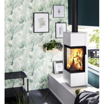 Papel Pintado Vinílico Lavable Tropical Verde con Relieve - Hojas Grandes Florida Palms 127660 de GAULAN - Rollo de 10 m x 0,53 m