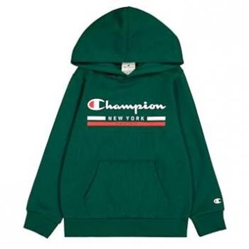 Sudadera con capucha Champion Legacy Graphic Shop B (306837) Ultra-Light Soft Compact Powerblend Fleece Verde Botella para Niños, talla 7-8 años