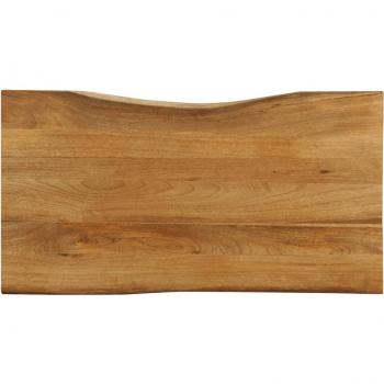Tablero de mesa borde natural madera maciza mango 120x60x2,5 cm