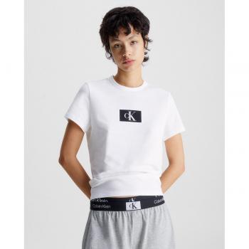 Camiseta de manga corta Calvin Klein CK96 para mujer en color blanco