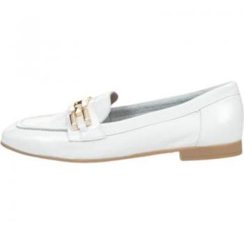 Mocasín de piel charol blanco Pitillos 5642
