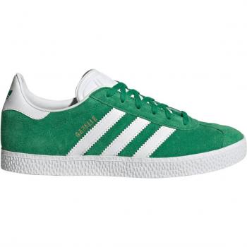 Zapatilla Junior adidas Gazelle Verde características: diseño clásico, parte superior de gamuza, suela de goma, cierre con cordones, plantilla acolchada, soporte ligero y comodidad para el uso diario