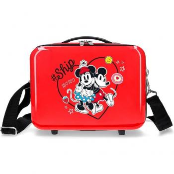 Neceser rígido Disney Mickey & Minnie Ship Always Be Kind 9L ABS Rojo