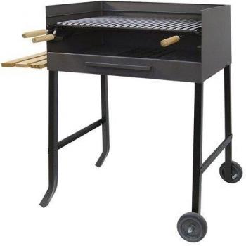 IMEX EL ZORRO 71521 - Barbacoa con Parrilla de INOX, 61 x 40 x 101 cm, Color Negro