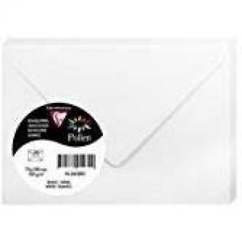 Clairefontaine 5430 C Pollen – Paquete de 20 sobres 7,5 x 10 cm), color blanco
