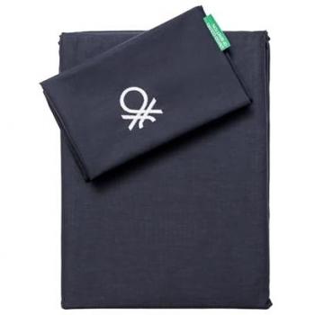 Set 2PC Cama (Funda Nórdica 135x200cm + Funda de Almohada 80x80cm) 200TC 100% Algodón Negro y Blanco B&W BE