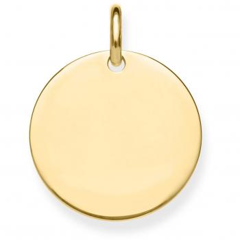 Colgante Medalla Grande Unisex de Plata Bañada en Oro de 18k - Thomas Sabo Love Bridge