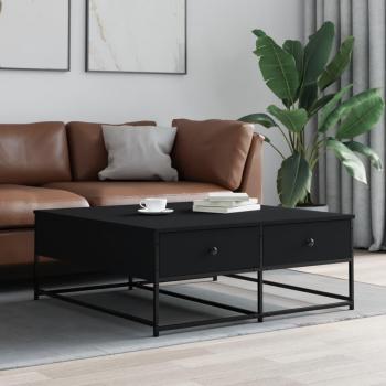 Mesa de centro negra 100x99x40 cm en madera multicapa