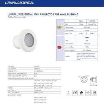 Miniproyector Lumiplus Essential 76681WW - Luz Cálida para Instalación en Techo y Pasamuros