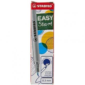 Recargas de tinta STABILO EASYoriginal START - Rollerball ergonómico - Caja con 3 recargas punta fina - Color azul