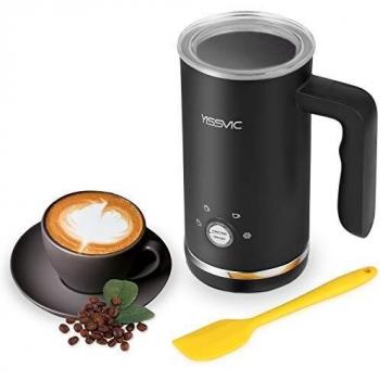 YISSVIC Espumador de Leche Electrico Vaporizador de Leche Electrico 4 en 1 300ml 600W Acero Inoxidable Espuma Leche Caliente/Frío