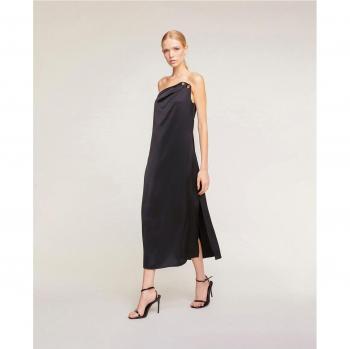 Vestido midi con escote asimétrico