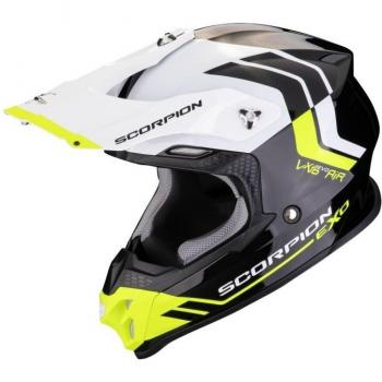 Casco de motocross Scorpion VX-16 EVO AIR FUSION Negro-Negro Amarillo