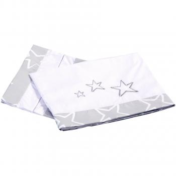 Alondra 612-017 - Sábanas cuna bebé de 60 x 120 cm, 3 piezas, color gris perla