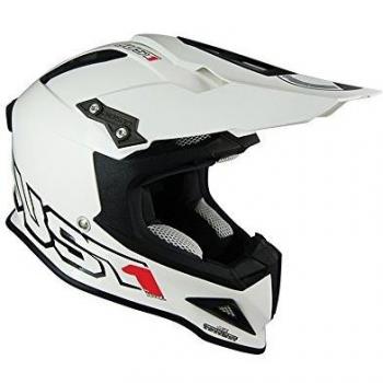 Just 1 Helmets - J12 Solid Casco de Motocross, Blanco, XL