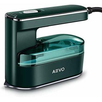 AEVO Plancha de Vapor Ropa Portátil, Planchado Horizontal y Vertical 2-en-1, Vaporizador Gran Alcance, Calentamiento Rápido en 40s, Protección Sobrecalentamiento y Fugas, Temperatura Constante