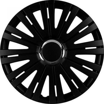 Tapacubos FREI KFZ 076010 Monaco, 15'', paquete de 4, negro/cromo