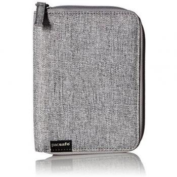 Pacsafe Rfidsafe Lx150 Block Zip Passport Wallet Monedero, 16 cm, Tweed Grey 112