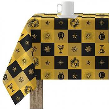 Mantel resinado antimanchas Harry Potter modelo Hufflepuff Christmas 250 x 150 cm