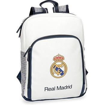 Real Madrid RM Leyenda Mochila Tipo Casual, 36 cm, 11.66 litros, Blanco