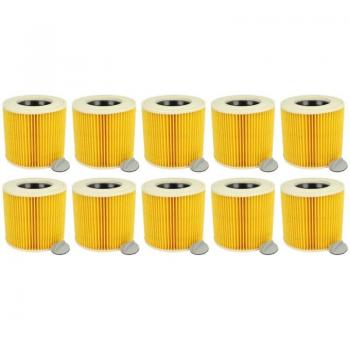 10x Filtros de Cartucho para Aspiradoras, Robot Aspiradora y Limpiador Multiusos Reemplazo Kärcher 6.414-789.0 - Vhbw