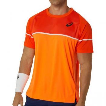 Camiseta Asics Game SS Top de Pádel para Hombre, Color Coral/Naranja, Talla XXL, Manga Corta, Comodidad Suprema