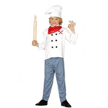Guirca - Disfraz de cocinero, talla 10-12 años, color blanco