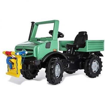 Camión de Pedales Rolly Toys Unimog Forestal con Cabrestante y Neumáticos Silenciosos - Edad 3-8 Años