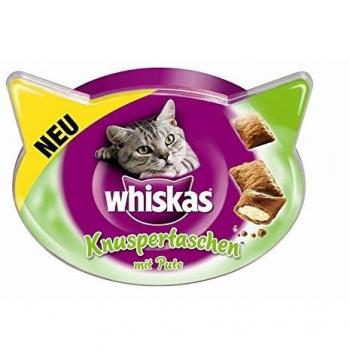 Whiskas Temptations Snacks para Gatos Crujientes - Pack Ahorro Surtido (Salmón, Perú y Pavo) (12 x 180 g / 16 x 60 g)