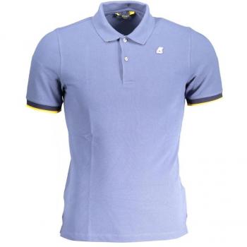 Blue Cotton Polo Shirt with Contrast Details - XL