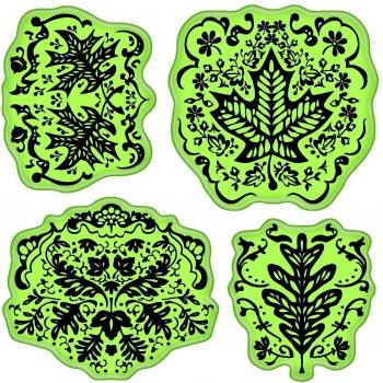 Stamping Gear 4 x 4-inch INKA Maple Leaf Cling Stamp
