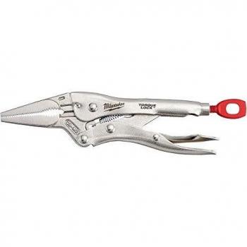 Milwaukee 48223509 Long Nose Locking Pliers 9 Inch, Silver