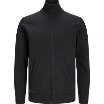 Jack & Jones Paulos Zip-Up Sweatshirt for Men - Black, Standard Fit, XS