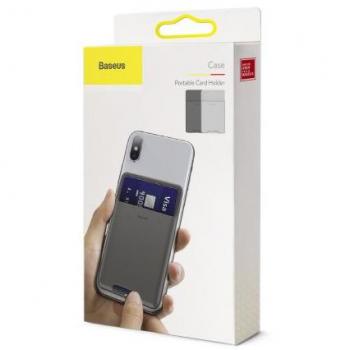 Funda para Baseus Color Gris con Bolsillo para Tarjetas Stick-On Universal