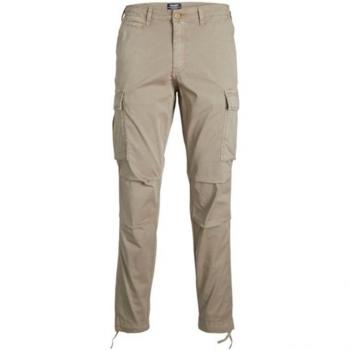 Jack & Jones Men's Dune Beige Cargo Pants - Stace Tucker Carrot Fit 28/32