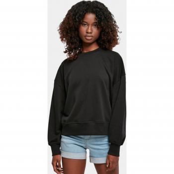 Urban Classics Women's Oversized Black Rainbow Crewneck Sweatshirt