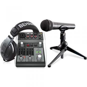Behringer Podcastudio 2 USB Complete Audio Interface and Recording Kit for Podcasts